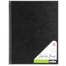 Artistic 110-Page Black Sketchbook, Hardbound, Perfect for Sketching & Writing