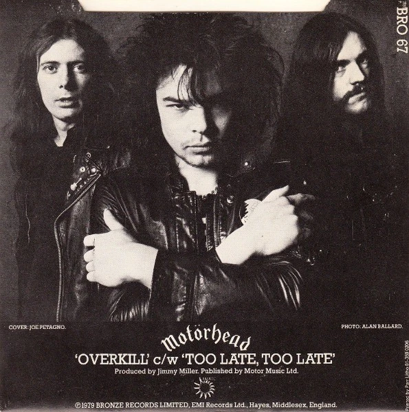 Motörhead - Overkill 7 Inch Vinyl Single (7 Inch Record) (Jukebox Record) - Image 2 of 4