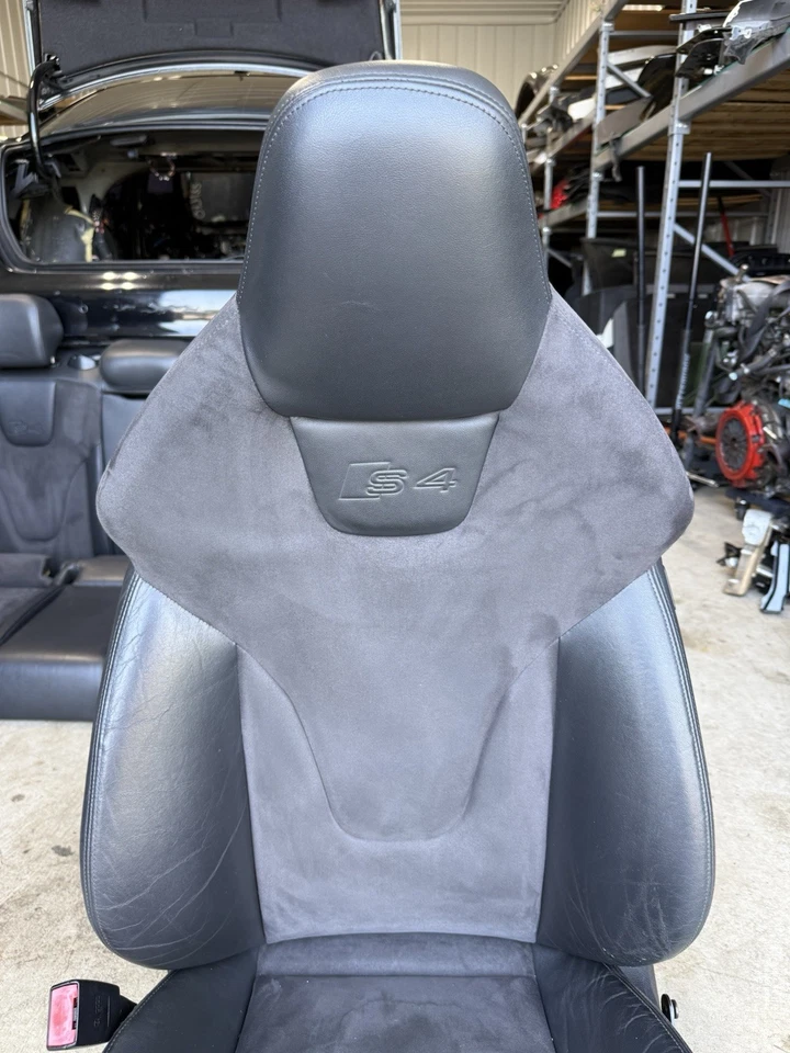 AUDI A4 S4 B8.5 2009-2016 NEGRO ALCANTARA/CUERO JUEGO ASIENTOS DELANTEROS Y TRASEROS Foto 3 de 4