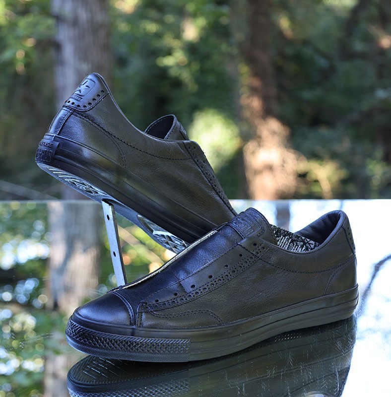 Converse x John Varvatos Black Leather Slip On Men display picture 1