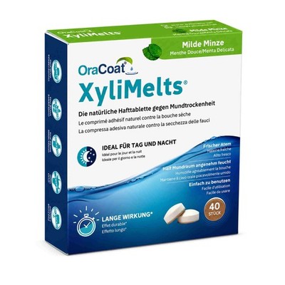 XYLIMELTS Hafttabletten milde Minze OraCoat 40 Stück, PZN 12596073