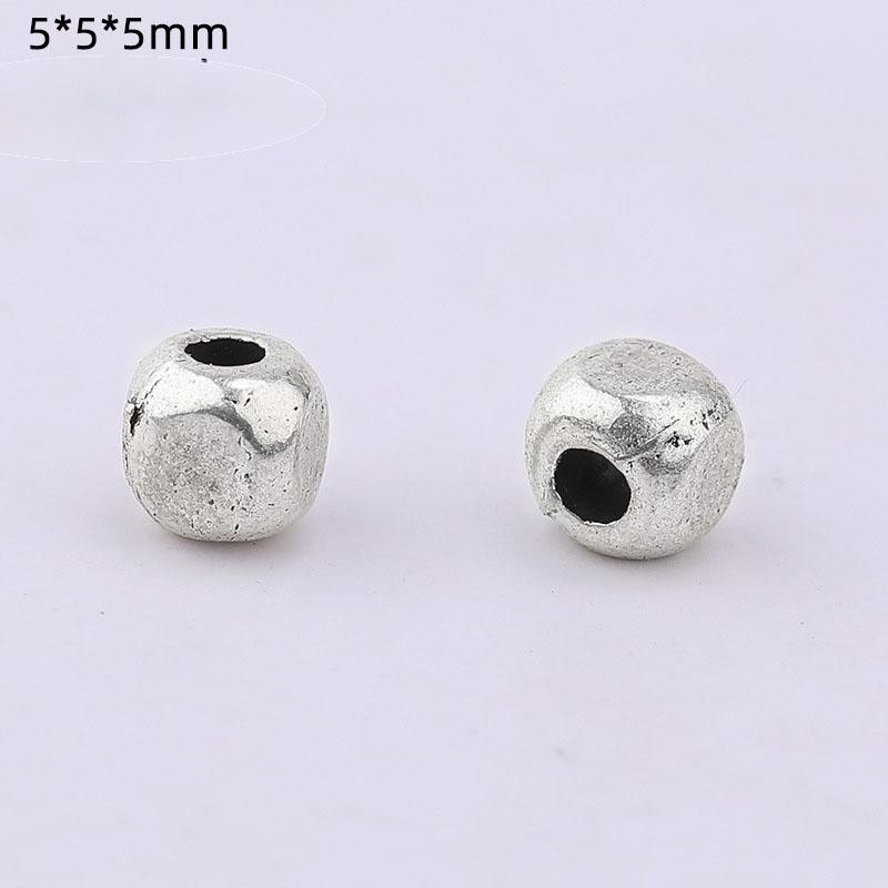 40/100 PCS Antique Silver Tone 2mm Hole Spacer Bead Finding JWB11