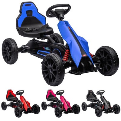 Gokart, Kinderfahrzeug mit verstellbarem Sitz, Tretfahrzeug, Tretauto mit Bremse