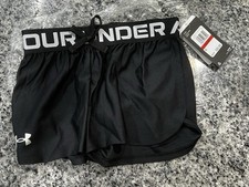 Under Armour UA 1363372 Kids Girl's Play Up Solid Shorts Black Size XS