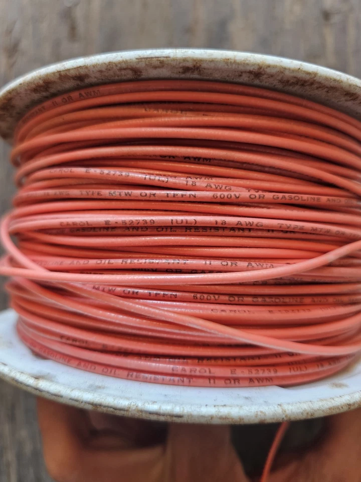 Carol #18 AWG  Stranded THHN/THWN/MTW 600V Red - 400+ ft Nylon Armored - Image 2 of 4