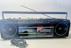 Vintage JVC Boombox Model WC-44J  Dual Cassette w/ AM/FM Stereo Radio