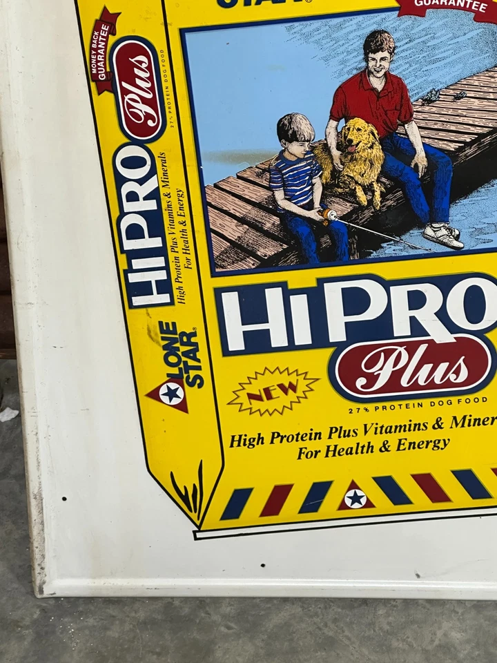 Vintage Lone Star Feed Advertising Pet Food Sign Ag collectible farm and ranch - Image 3 of 4