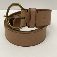 Frye Ladies Genuine Leather Camel Casual Belt with Brass Buckle DC1040C Size XL