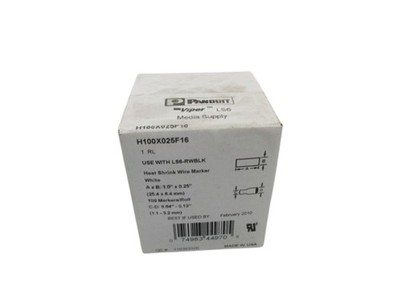 PANDUIT H100X025F16 HEAT SHRINK WIRE MARKER  NSFS