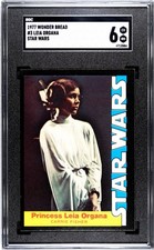 1977 Wonder Bread Star Wars Princess Leia Organa #3 Rookie RC SGC 6 EX-NM