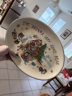 Bearware Pottery Works I ve Been A Very Good Bear 10 x 14  Boyd s Bear Plate EUC