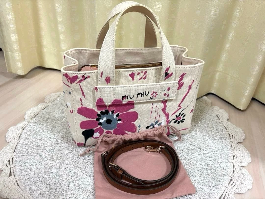 Miu Miu Medium Canvas Exterior Bags & Handbags for Women for sale