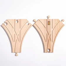 Vintage BRIO Wooden Railway Double Curved Switching Track #33347