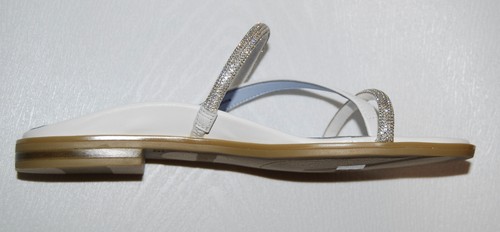 NIB Vionic Women's White Prism Sparkle Strappy Slip-On Comfort Sandal sz 6 Wide - Picture 5 of 12