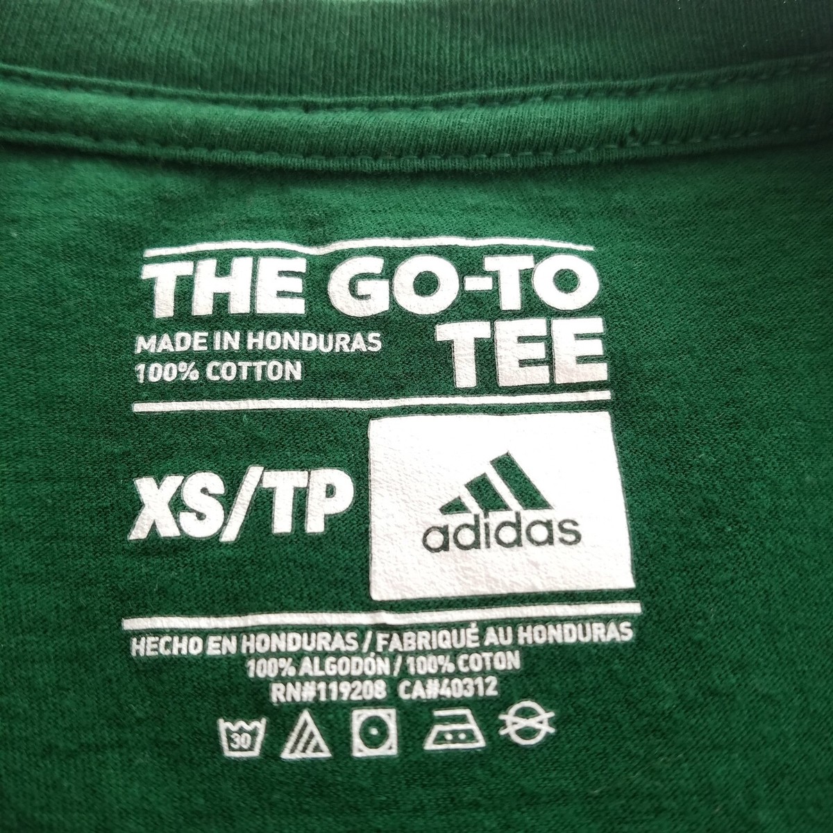 Adidas Green Graphic Logo Short Sleeve T-Shirt Men X-Small The Go