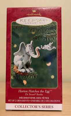 Hallmark Keepsake Ornament Horton Hatches the Egg set of 2 ornaments Dated  2001