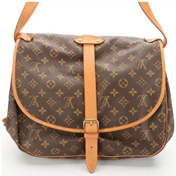 Louis Vuitton Brown Monogram Coated Canvas and Vachetta Leather