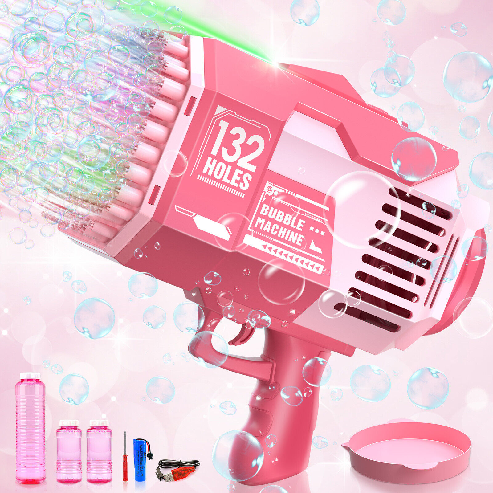 Bazooka Bubble Gun 132 Holes - Pink – Blue Seven