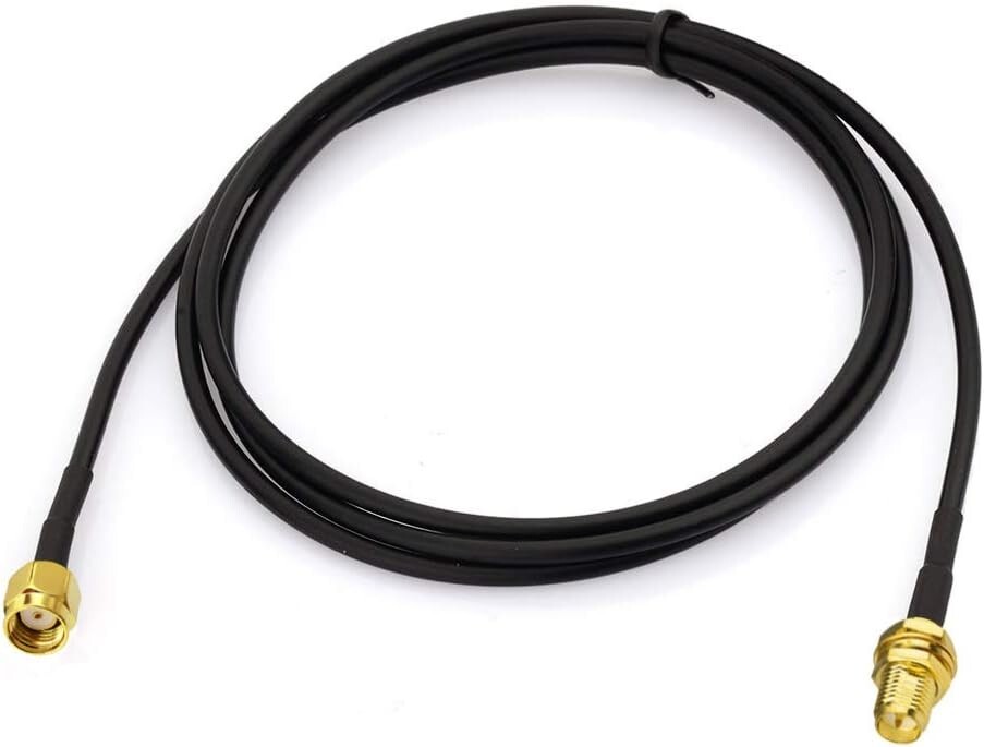 Bingfu RP-SMA Male to RP-SMA Female Bulkhead Mount RG174 Wifi Antenna Extension