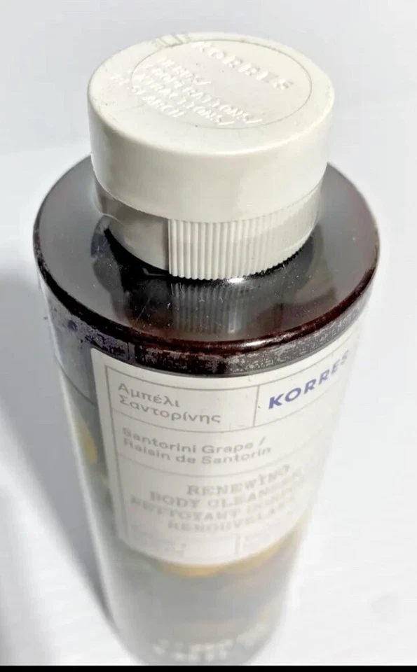 Limpiador corporal renovador de uva Korres Santorini renovar + hidratar 8,45 fl oz sellado Foto 3 de 4