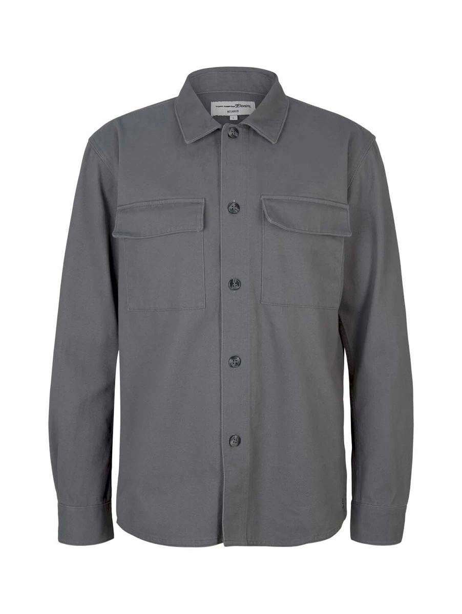 TOM TAILOR Uomini Camicia Casual, Fantasia A Pois, Maniche Lunghe, Colletto Kent, Vestibilità Regolare, Cotone Facile Manutenzione