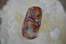Mexican Crazy Lace Agate Free Form Cabochon 9.8 grams 43.50 X 23.16 X 5.99MM