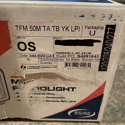 Lithonia Mini Floodlight TFM 50M TA TB YK LPI  50W RJ54101 (Read Description)