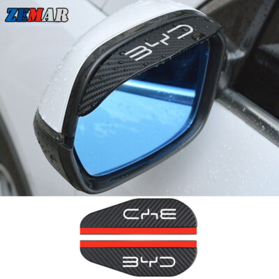 2Pcs Side Mirror Rain Eyebrow Cover Trim For BYD Yuan Plus Song Tang Han Dolphin