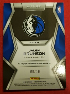 2018-2019 PANINI SPECTRA GOLD JALEN BRUNSON AUTO RC RISING STARS 