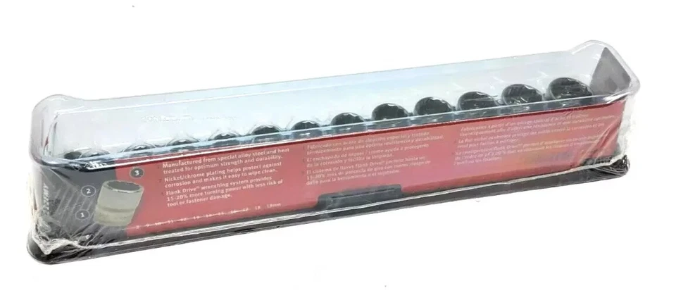 SNAP ON TOOLS USA 12Pc 3/8" Drive METRIC Shallow 12 Point Socket Set 212FMY NEW - Image 4 of 4