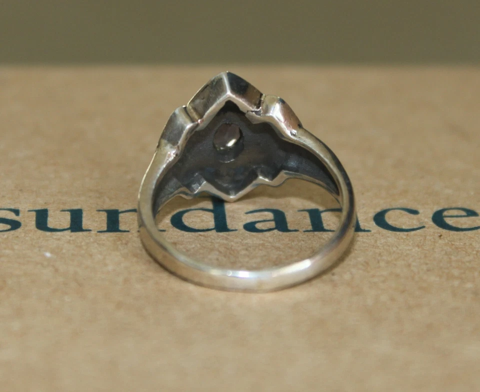 Catálogo SUNDANCE Anillo Plata Esterlina Iolita "Jardín Azul" Talla 8 Banda Filigrana Foto 3 de 4