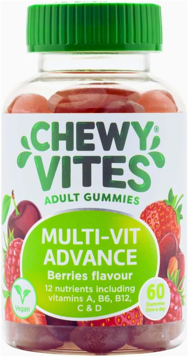 Chewy Vites Adult Multivitamin Advance, 60 Multivitamin Gummies, 12 Essential Nu
