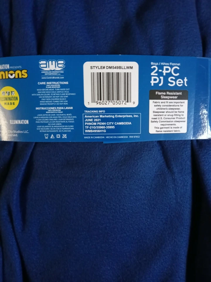 Conjunto de pijama Illumination Minions niño talla 4/5 2 piezas Bob Stuart Kevin mejor franela Foto 2 de 4