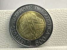 MONETA COIN 500 LIRE ISTITUTO NAZIONALE DI STATISTICA