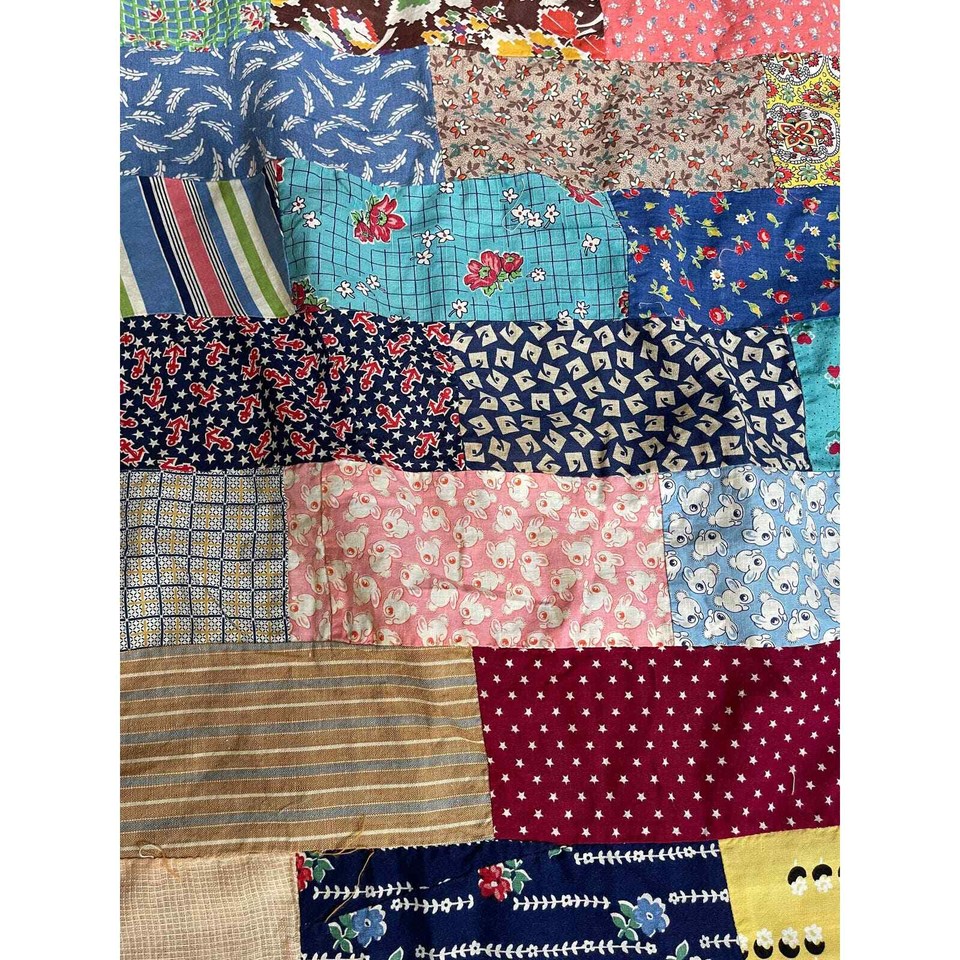 1930s Handmade Quilt Multicolor Flowers Animals Quilt Pattern eBay