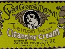 1930s Valmor Sweet Georgia Brown Lemon Cleansing Label Chicago Black Americana
