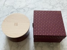 Empty Skandinavisk Jul Candle Vessel with Beechwood Lid And Box - 475g size