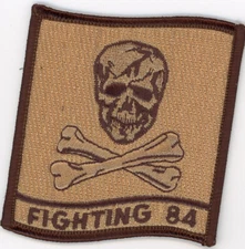 PATCH USN F-14 TOMCAT VF-84 JOLLY ROGERS DESERT IRON ON PARCHE