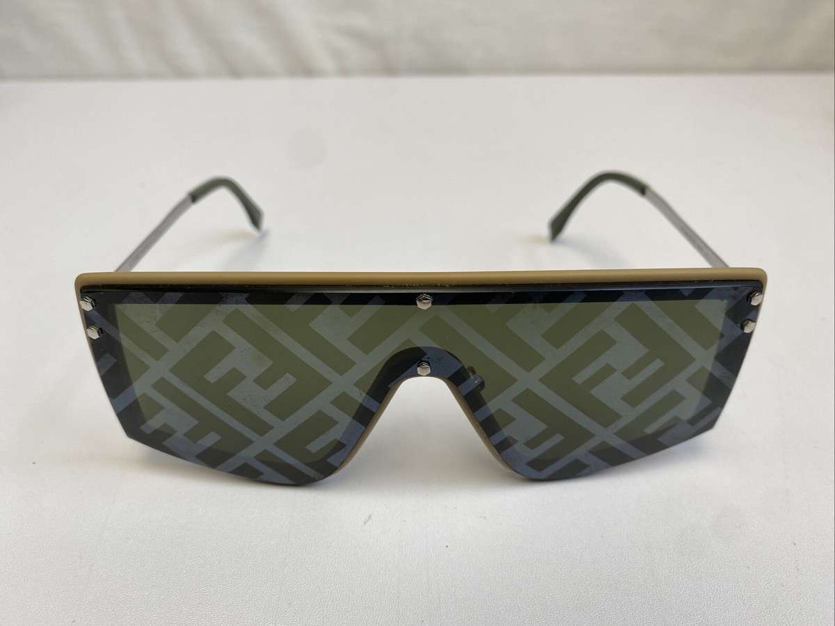 FENDI Large Signature Shield Sunglasses FF M0076/G/S 10ARX 145 | eBay