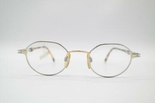 Vintage Alanti 8325 040 Silver Gold Brown Oval Glasses Frame NOS