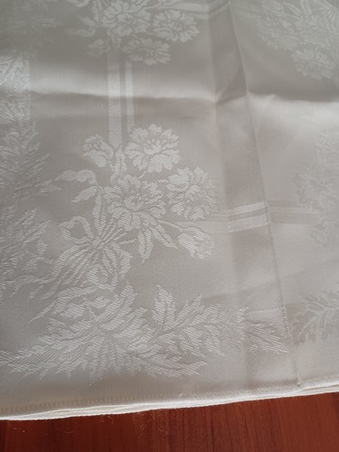 Damask Napkins Set 4 Unused Cotton & Rayon Made in Japan VTG - Picture 2 of 6