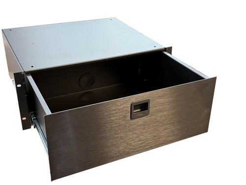 Middle Atlantic D4 4-Space 4U Black Brushed Anodized Rack Drawer - NIB - Picture 2 of 6