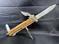 Bergeron Inox Stag 16/20 STAG Shotshell Puller Lockback Knife