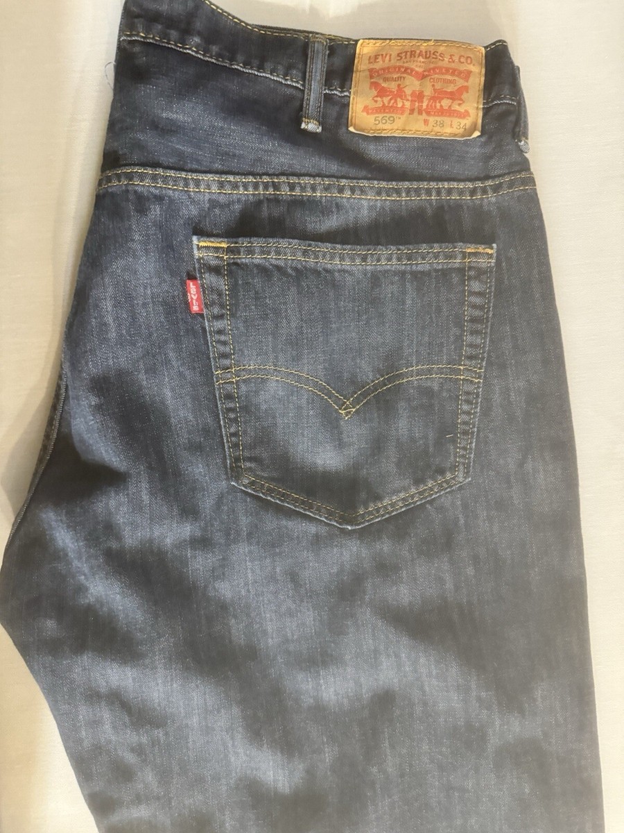 Vintage Levi's 569 Mens Jeans 38/34Large Straight Fit 100