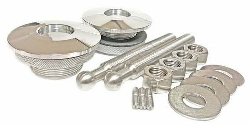 Quik-Latch Low Profile Polished QL-50 Series Hood Pin Kit QL-50-LP/P - Picture 2 of 4