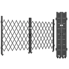 Double Folding Security Door Gate 61" H x 130" W  Double 5' H X 10'W With Keys