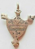 Extremely Rare Ancient Amulet Cross Silvered Viking Pendant Artifact Autenthic