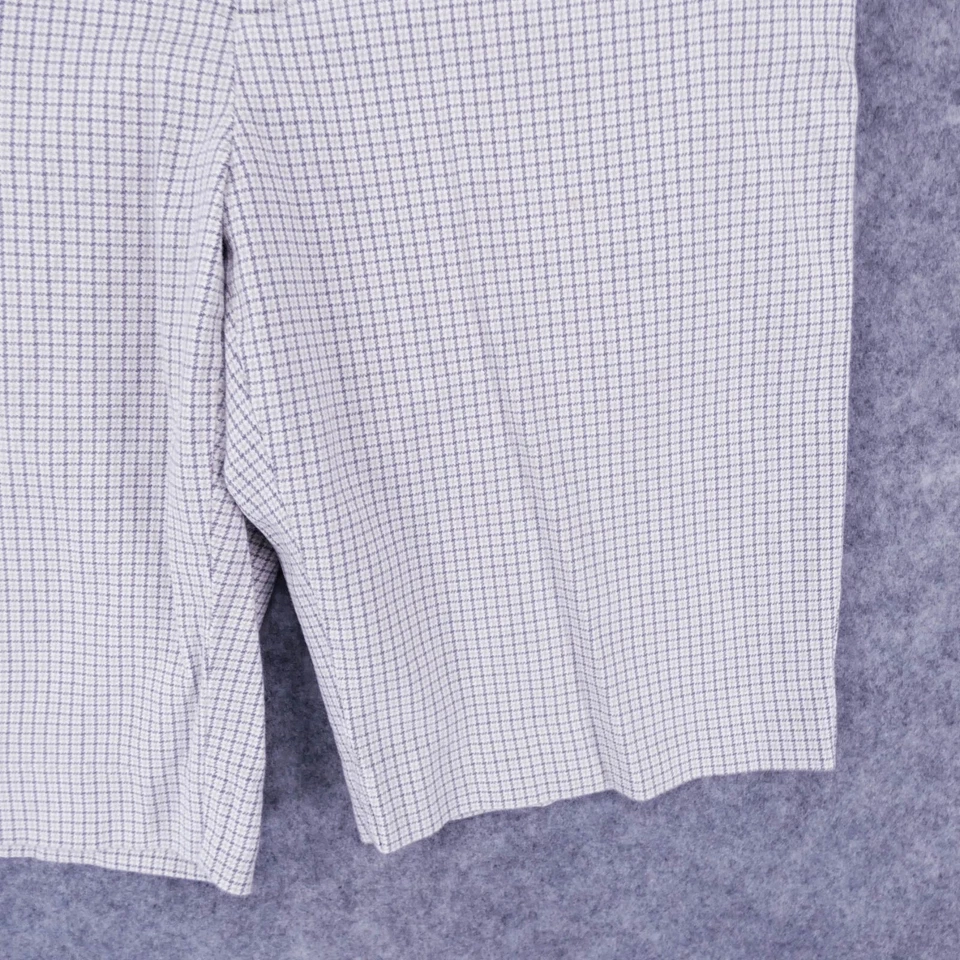 Pantalones Cortos Gap Mujer 2 Bermudas Elastizados Frente Plano Beige Gris Cuadros Damas Foto 4 de 4