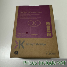 Knightsbridge FL16ABK Twin Spot 16W LED PIR Security Light 230V 50Hz IP55 - New