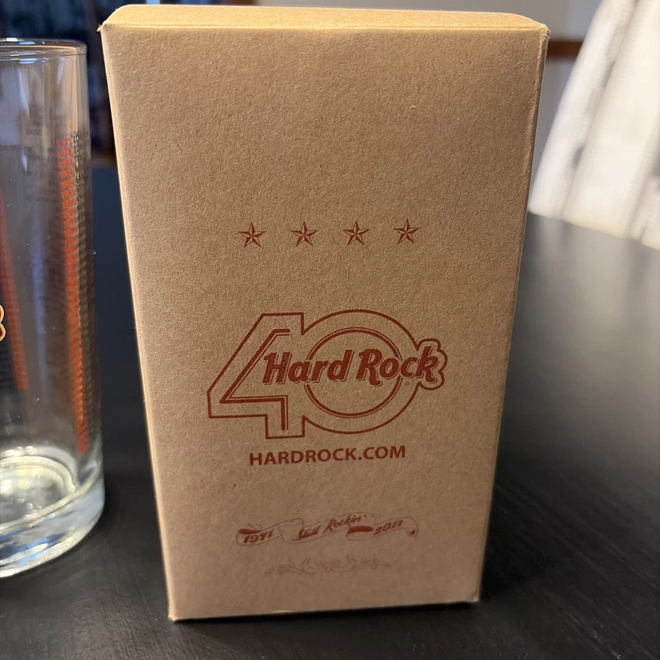 Vaso de cerveza Hard Rock Café 40 aniversario con caja - Chicago Foto 2 de 4